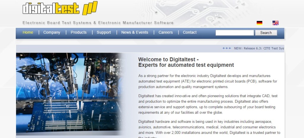 DigitalTest supplier of ICT test solutions en production test preparation software.