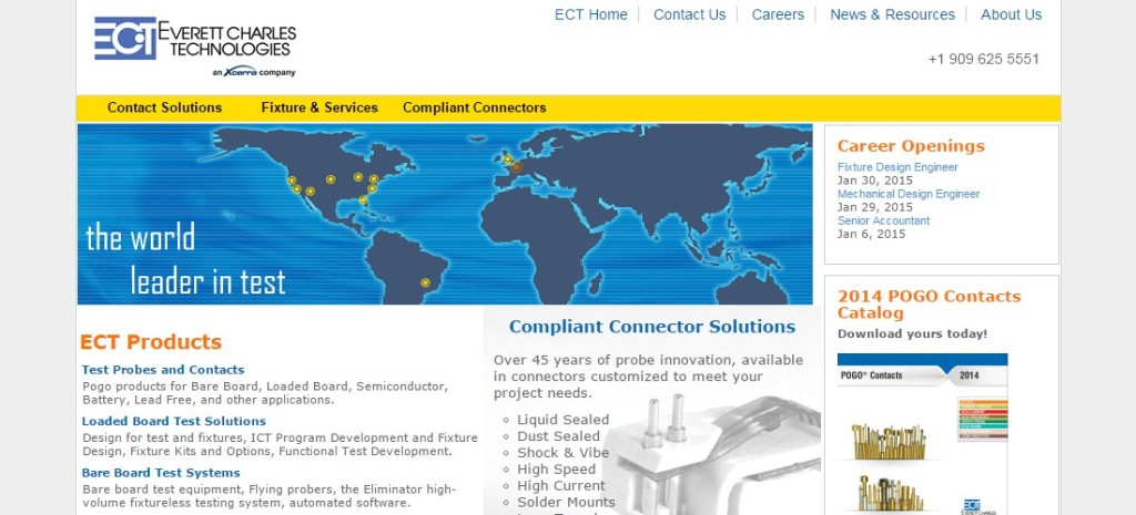 ECT test probes special connectors and ICT testfixtures