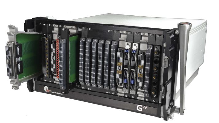 Sample integration in a G20 Mass Interconnect receiver in front of a PXI rack