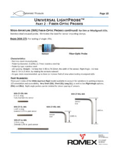 Wide Aperture Probes, Rigid